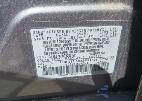 2016 Nissan Sentra Sv из США, поврежденный, VIN 3N1AB7AP0GY306122